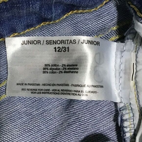 Ella Moss Blue High Rise Straight Jeans Size 12 - Picture 6 of 7